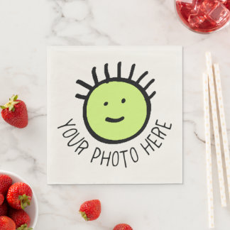 Vorlage für NAPKINS für benutzerdefiniertes Foto E Serviette