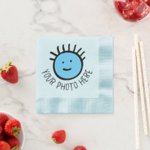 Vorlage für NAPKINS-NAPKINS-Foto-BLUE-COCKTAIL-PAP