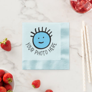 Vorlage für NAPKINS-NAPKINS-Foto-BLUE-COCKTAIL-PAP Serviette