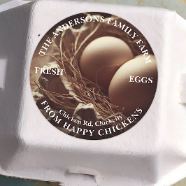 Vorlage für Nestfotos von Niedlichen Familieneiern Runder Aufkleber