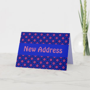 Vorlage für neue Adresse Blau und rosa Punkte