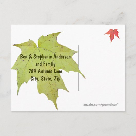 Vorlage für neue Adresse im Forest Floor (Rückseite)