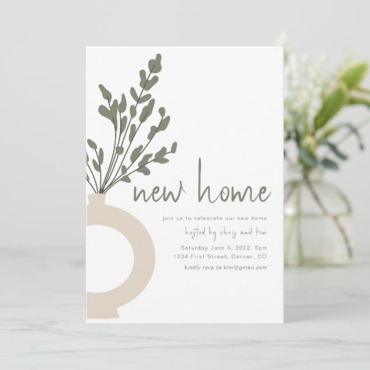 Vorlage für neue Zuhause Housewarming-Party Einlad (Stehend Vorderseite)