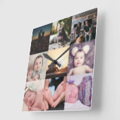 Vorlage für neun FotoCollage Quadratische Wanduhr (Winkel)
