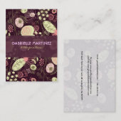 Vorlage für Niedliche Retro-Blume mit Visitenkarte (Vorne/Hinten)