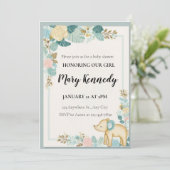 Vorlage für niedliche und kuschelige Babydusche (Stehend Vorderseite)