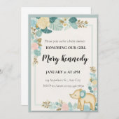 Vorlage für niedliche und kuschelige Babydusche (Vorne/Hinten)