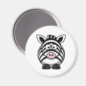 Vorlage für niedlichen Cartoon Zebra Magnet (Vorderseite/Rückseite)