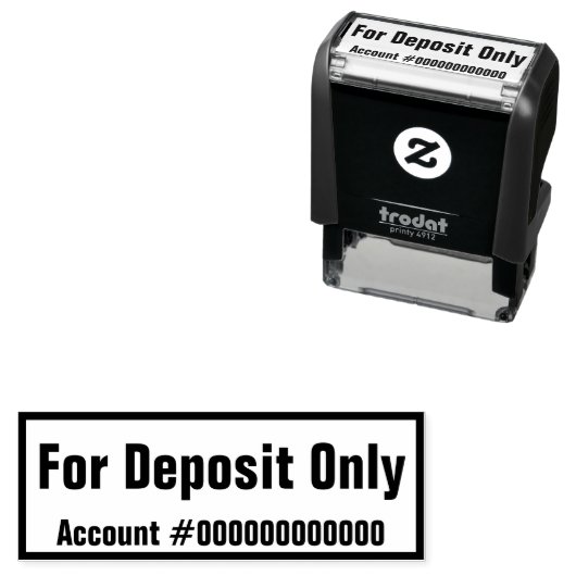 Vorlage für nur Kontonummern bei Einzahlung Permastempel (Beispiel)