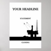 Vorlage für Offshore-Ölplakate Poster (Vorne)