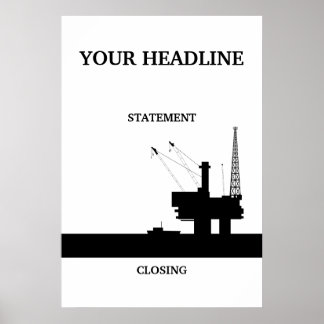 Vorlage für Offshore-Ölplakate Poster