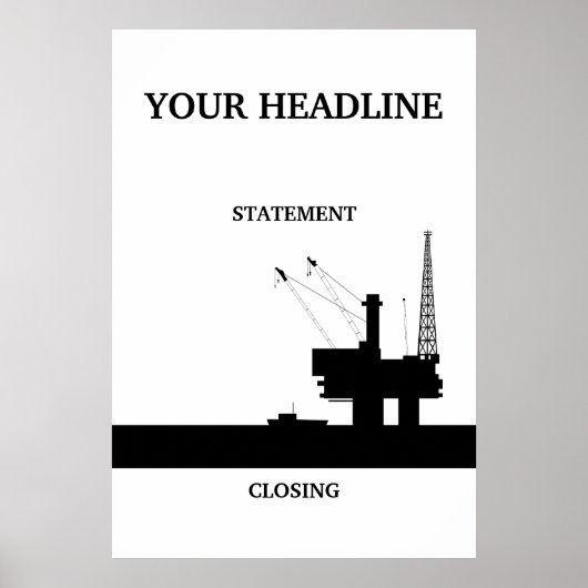 Vorlage für Offshore-Ölplakate Poster (Vorne)