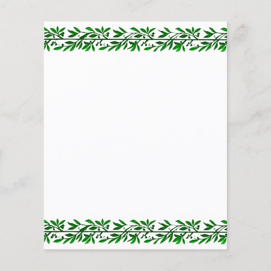 Vorlage für Olivenöl-Blätter Flyer (Hinten)