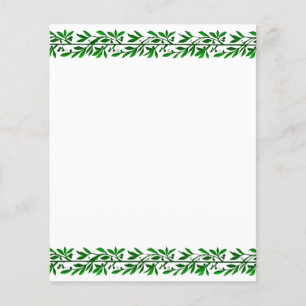 Vorlage für Olivenöl-Blätter Flyer