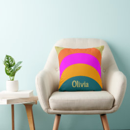 Vorlage für Orange Blue und Magenta Name Kissen