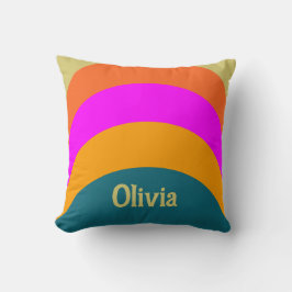 Vorlage für Orange Blue und Magenta Name Kissen