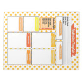 Vorlage für Orange Nursing Student Mediation Notizblock (Vorderseite)