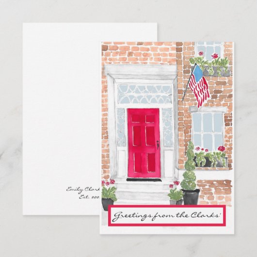 Vorlage für Patriotische Grußkarten (Vorne/Hinten)