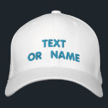 Vorlage für personalisiert bestickte Baseballhats Bestickte Baseballkappe<br><div class="desc">Wählen Sie Schriftart und Farbe - Entwerfen Sie Ihre eigenen leicht Personalisierten Werbe-Einprägungen bestickt Baseball Caps mit individuellem Text - Fügen Sie Ihren Text hinzu - Name - Firma / Nummer / Letter / Slogan - Tagline / oder Website , Telefon , E-Mail , Social Media Handle / Mehr -...</div>