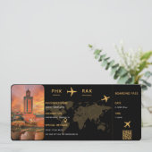 Vorlage für personalisierte Boarding-Pass-Tickets (Stehend Vorderseite)