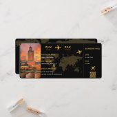 Vorlage für personalisierte Boarding-Pass-Tickets (Vorderseite/Rückseite Beispiel)