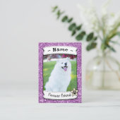 Vorlage für personalisierte Dog Cards für den Hand Telefonnummerkarte (Stehend Vorderseite)