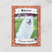 Vorlage für personalisierte Dog Cards für den Hand Telefonnummerkarte (Vorderseite)