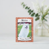 Vorlage für personalisierte Dog Cards für den Hand Telefonnummerkarte (Stehend Vorderseite)