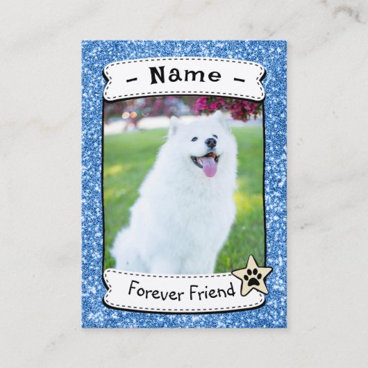 Vorlage für personalisierte Dog Cards für den Hand Telefonnummerkarte (Vorderseite)