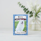 Vorlage für personalisierte Dog Cards für den Hand Telefonnummerkarte (Stehend Vorderseite)