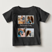 Vorlage für personalisierte Gruppe 4 Foto-Collage Baby T-shirt (Vorderseite)