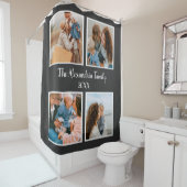 Vorlage für personalisierte Gruppe 4 Foto-Collage Duschvorhang (Beispiel)