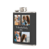 Vorlage für personalisierte Gruppe 4 Foto-Collage Flachmann (Links)