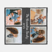 Vorlage für personalisierte Gruppe 4 Foto-Collage Fleecedecke (Vorderseite (Horizontal))