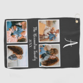 Vorlage für personalisierte Gruppe 4 Foto-Collage Golfhandtuch (Horizontal)