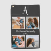 Vorlage für personalisierte Gruppe 4 Foto-Collage Golfhandtuch (Vorderseite)