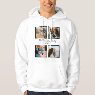 Vorlage für personalisierte Gruppe 4 Foto-Collage Hoodie