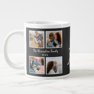 Vorlage für personalisierte Gruppe 4 Foto-Collage Jumbo-Tasse