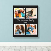 Vorlage für personalisierte Gruppe 4 Foto-Collage Leinwanddruck (Insitu (Holzboden))