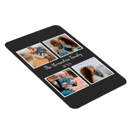 Vorlage für personalisierte Gruppe 4 Foto-Collage Magnet (Rechte Seite)