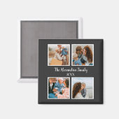 Vorlage für personalisierte Gruppe 4 Foto-Collage Magnet (Vorderseite/Rückseite)