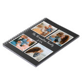 Vorlage für personalisierte Gruppe 4 Foto-Collage Notizblock (Linke Seite)