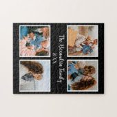 Vorlage für personalisierte Gruppe 4 Foto-Collage Puzzle (Horizontal)