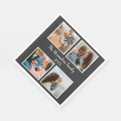 Vorlage für personalisierte Gruppe 4 Foto-Collage Serviette (Ecke)