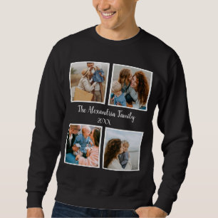 Vorlage für personalisierte Gruppe 4 Foto-Collage Sweatshirt