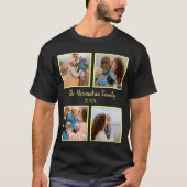 Vorlage für personalisierte Gruppe 4 Foto-Collage T-Shirt (Vorderseite)