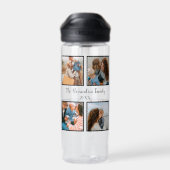 Vorlage für personalisierte Gruppe 4 Foto-Collage Trinkflasche (Rückseite)