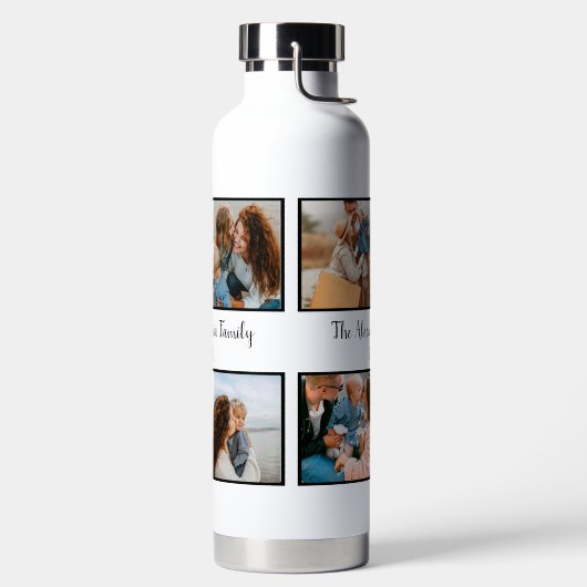 Vorlage für personalisierte Gruppe 4 Foto-Collage Trinkflasche (links)