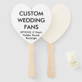 Vorlage für Personalisierte HERZ-WEDING-FANS Fächer (Vorne und Hinten)