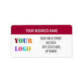 Vorlage für Personalisierte Logoadressen Adressaufkleber (Vorne)